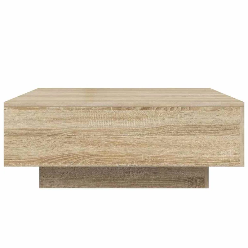 Table basse design moderne et contemporaine 80 x 80 x 31 cm bois d'ingénierie couleur chêne DEC039005