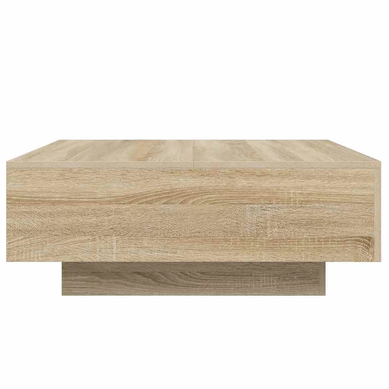 Table basse design moderne et contemporaine 80 x 80 x 31 cm bois d'ingénierie couleur chêne DEC039005