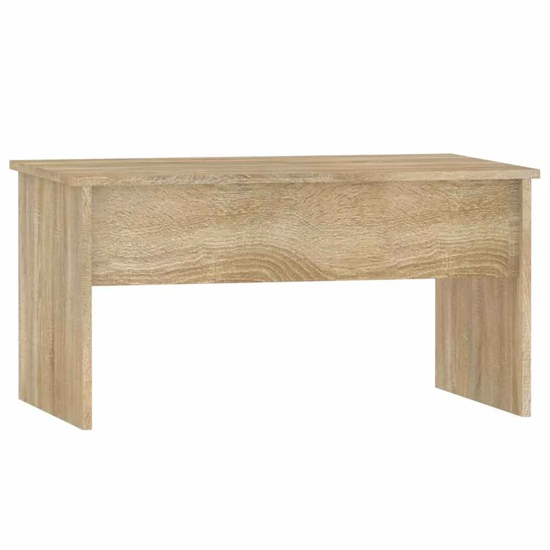 Table basse plateau relevable design moderne et contemporaine 80 x 50,5 x 41,5 cm bois d'ingénierie couleur chêne DEC038995