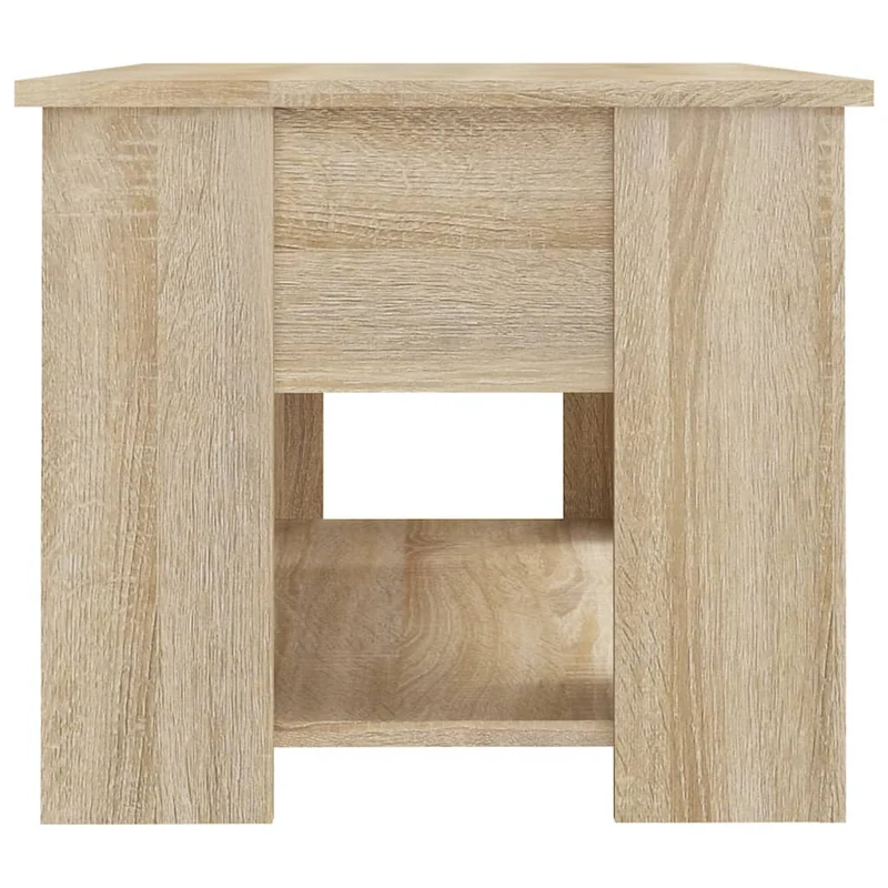 Table basse dessus relevable design moderne et contemporaine 79 x 49 x 41 cm bois d'ingénierie couleur chêne DEC038994