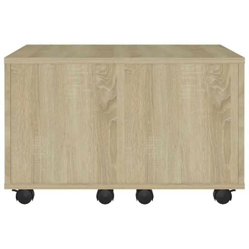 Table basse avec fonction extensible design moderne et contemporaine 60 x 60 x 38 cm bois d'ingénierie couleur chêne DEC038981