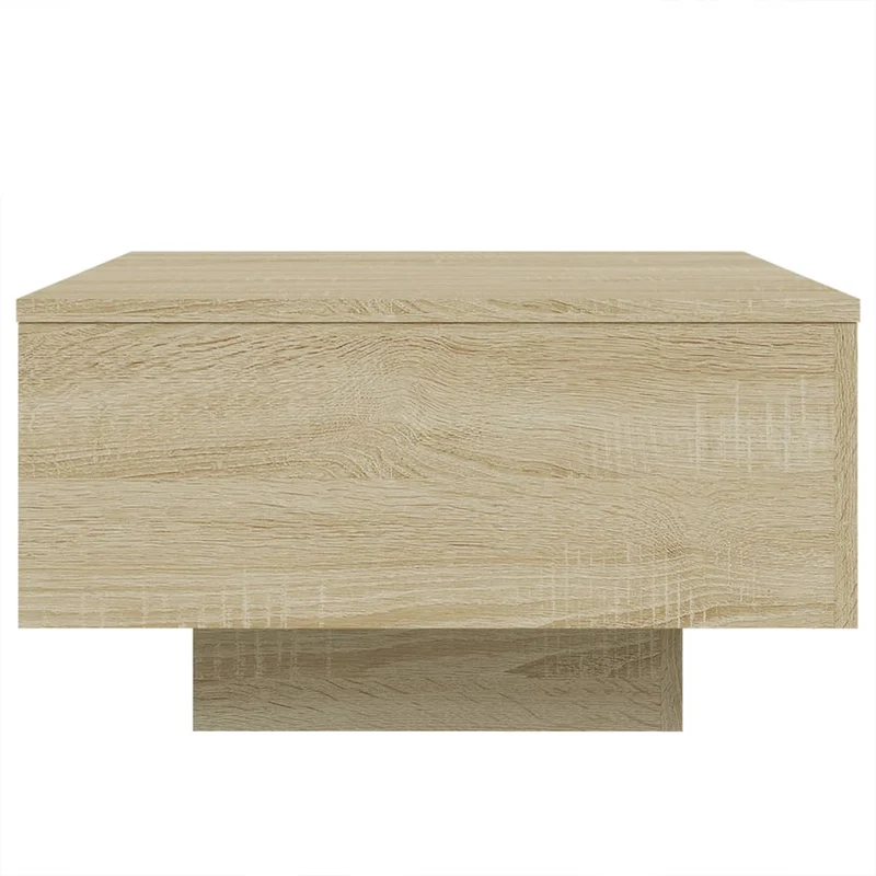Table basse design moderne et contemporaine 55 x 55 x 31 cm bois d'ingénierie couleur chêne DEC038962