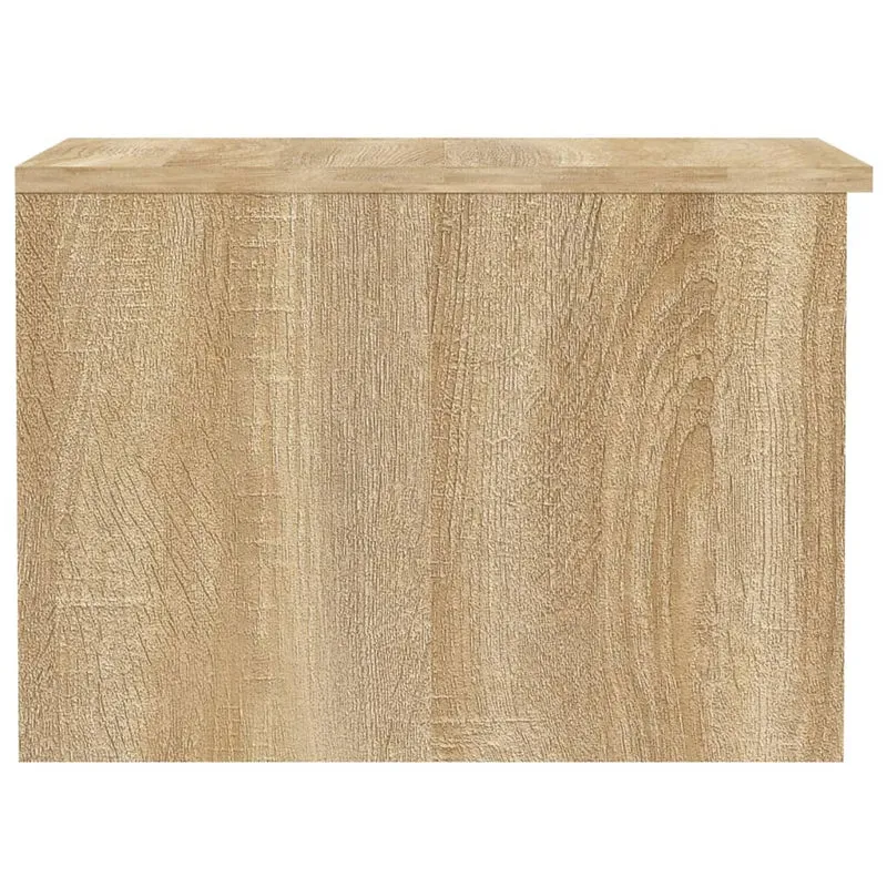 Table basse avec compartiment avec porte design moderne et contemporaine 50 x 50 x 36 cm bois d'ingénierie couleur chêne DEC038945
