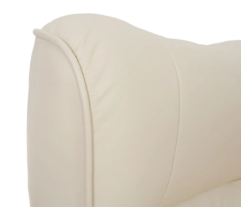 Fauteuil relax fauteuil TV pivotant avec repose-pieds en cuir véritable crème cadre en bois couleur miel 04_0007832