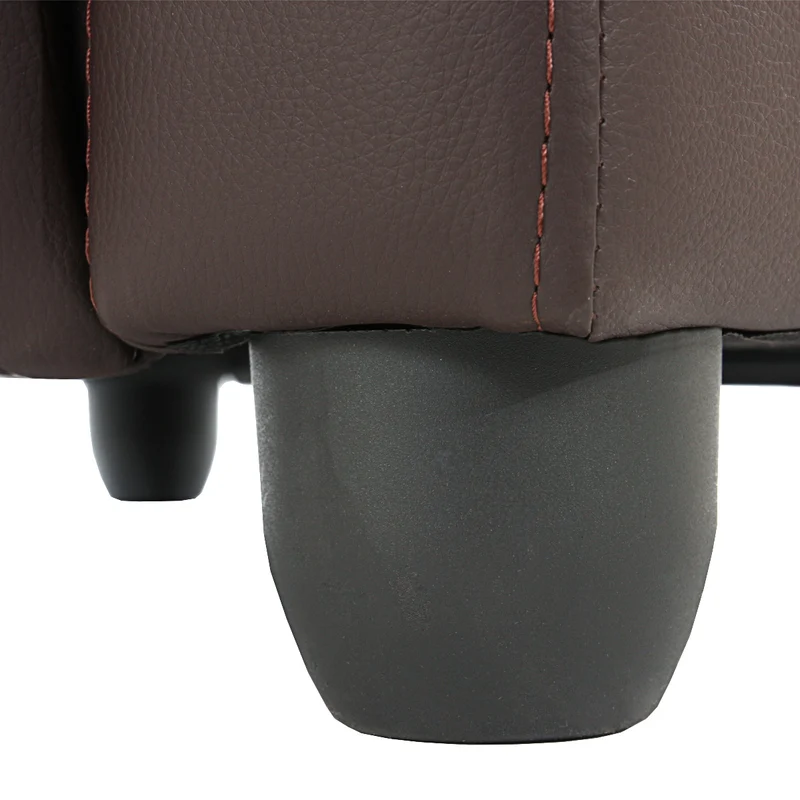 Fauteuil relax TV inclinable TV réglage du dossier et repose-pieds en synthétique marron 04_0002019