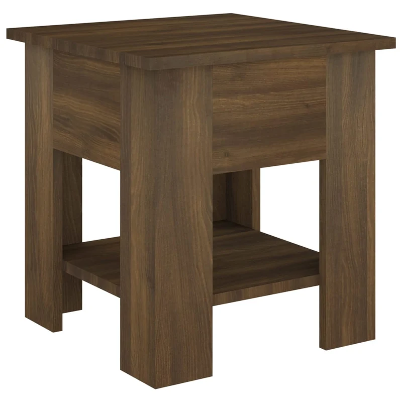 Table basse design moderne et contemporaine 40 x 40 x 42 cm bois d'ingénierie marron DEC038659
