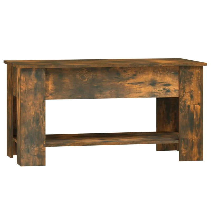 Table basse dessus relevable design moderne et contemporaine 101 x 49 x 52 cm bois d'ingénierie marron DEC038353