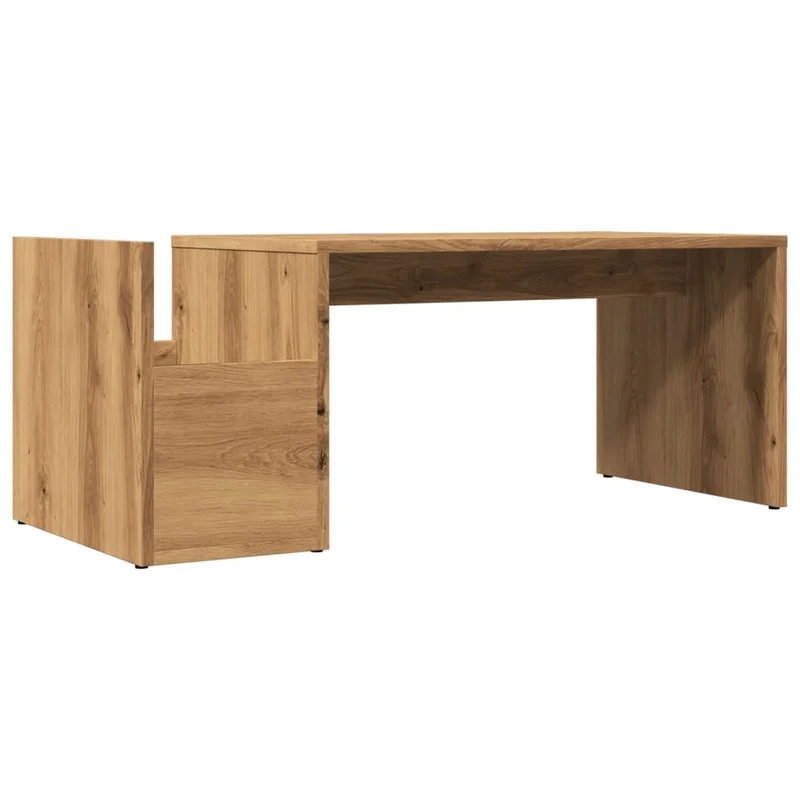Table basse design moderne et contemporaine 90 x 45 x 35 cm bois d'ingénierie couleur chêne DEC038297