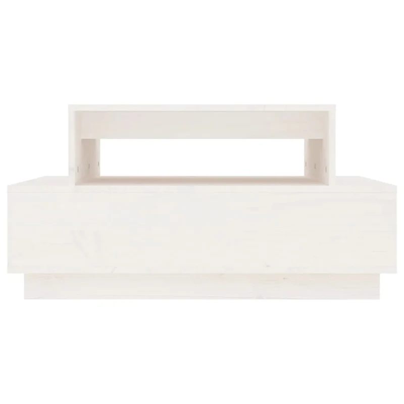 Table basse design moderne et contemporaine 80 x 55 x 40,5 cm bois massif de pin blanc DEC037965