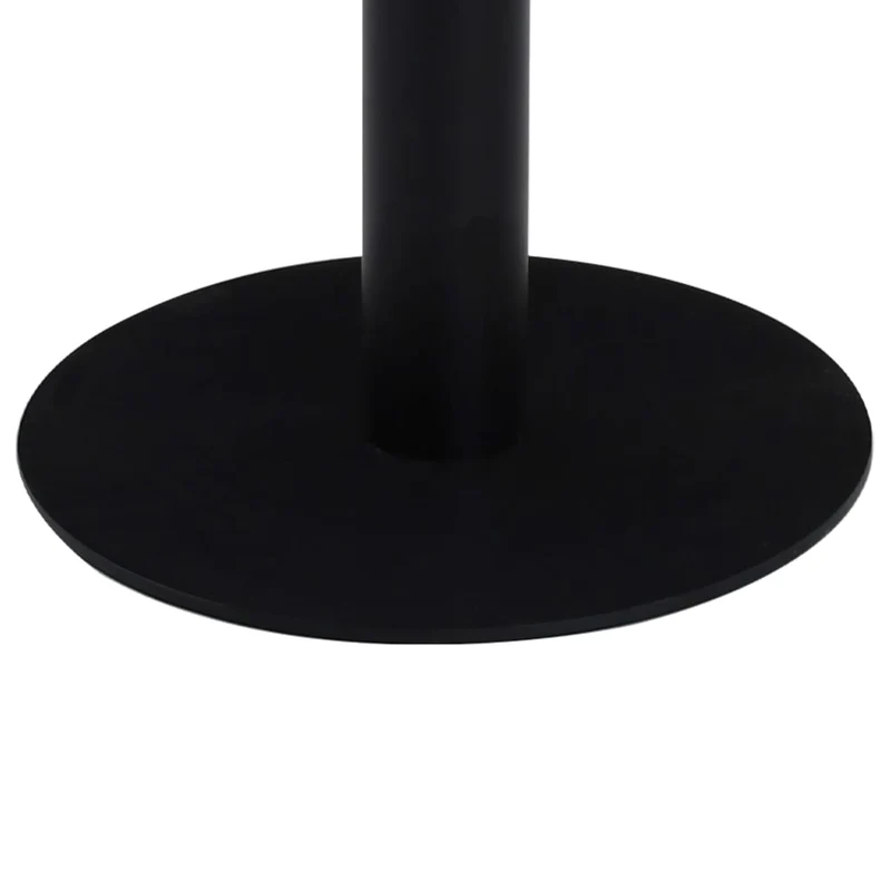 Table d'appoint auxiliaire table bistro diamètre 60 cm hauteur 75 cm en MDF marron foncé et acier noir DEC036574