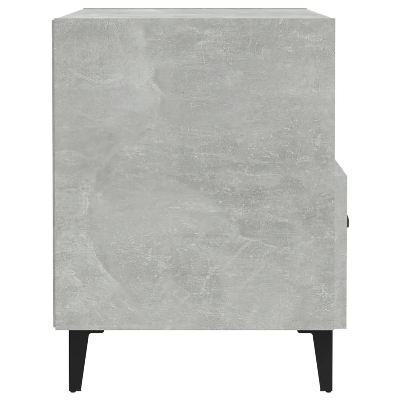 Table de chevet avec tiroir et compartiment 40 x 35 x 47,5 cm en bois d'ingénierie gris et métal DEC034059
