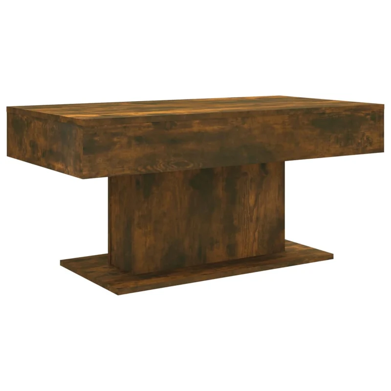 Table basse design moderne et contemporaine 96 x 50 x 45 cm bois d'ingénierie marron DEC038562