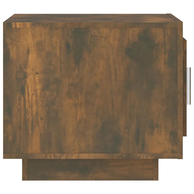 Table basse avec compartiment avec porte design moderne et contemporaine 51 x 50 x 45 cm bois d'ingénierie marron DEC038423