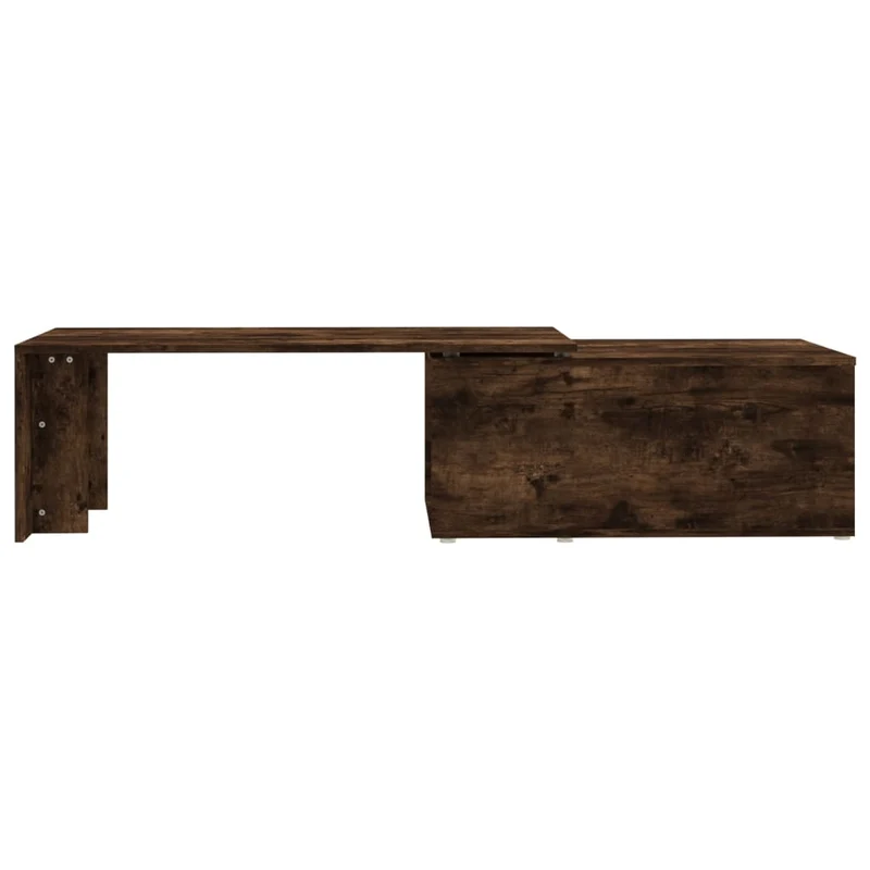 Table basse dessus de table pivotant à 360 degrés design moderne et contemporaine 150 x 50 x 35 cm bois d'ingénierie marron DEC038393