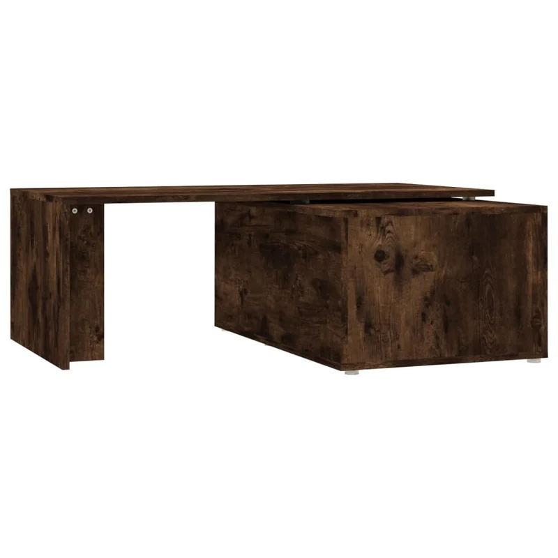 Table basse dessus de table pivotant à 360 degrés design moderne et contemporaine 150 x 50 x 35 cm bois d'ingénierie marron DEC038393