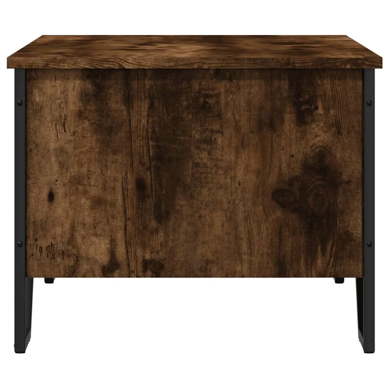 Table basse avec porte et compartiment ouvert design moderne et contemporaine 100 x 51 x 40 cm bois d'ingénierie marron et métal DEC038342