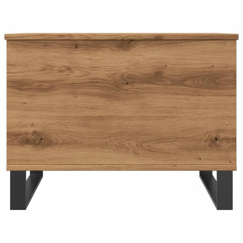 Table basse plateau relevable design rustique industriel 60 x 44,5 x 45 cm bois d'ingénierie marron et métal DEC038294
