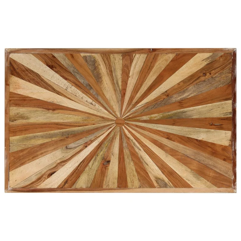 Table basse design rustique et contemporain en bois de manguier massif 90 x 55 x 36 cm DEC038240