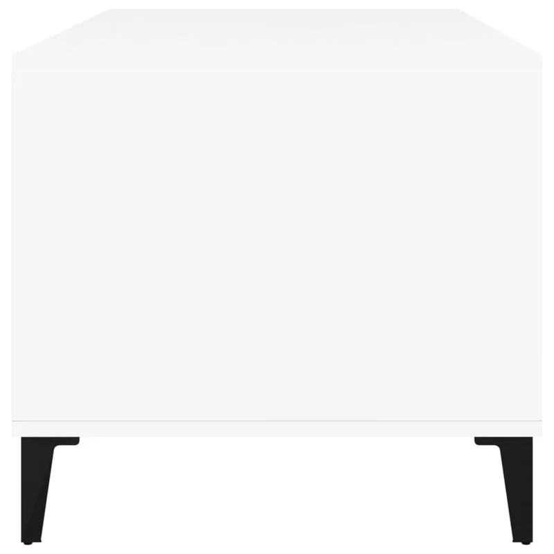 Table basse avec tiroir et compartiment ouvert design moderne et contemporaine 90 x 49 x 45 cm bois d'ingénierie blanc DEC037989