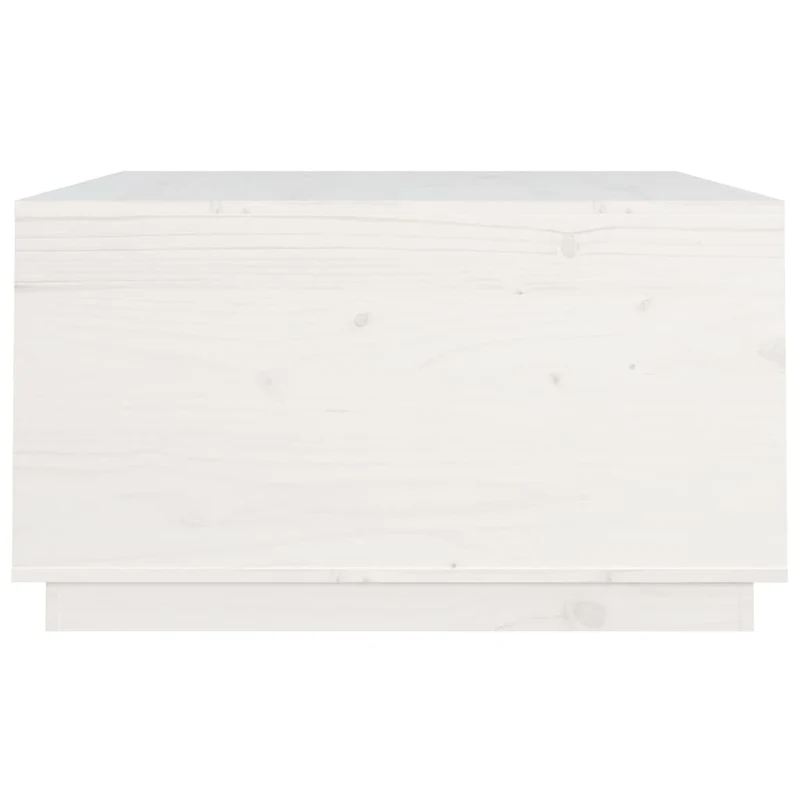 Table basse avec 4 tiroirs design moderne et contemporaine 80 x 80 x 45 cm bois massif de pin blanc DEC037975