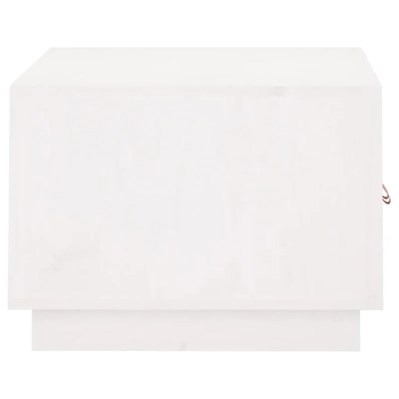 Table basse avec compartiment avec porte design moderne et contemporaine 80 x 50 x 35 cm bois massif de pin blanc DEC037950