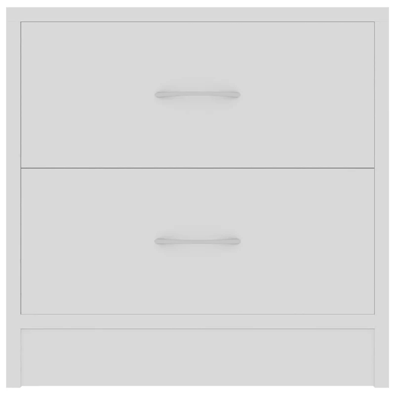 Lot de 2 tables de chevet avec tiroirs 40 x 30 x 40 cm bois d'ingénierie blanc DEC034890
