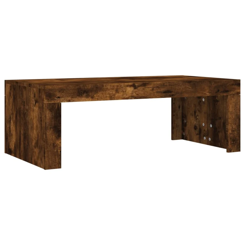 Table basse design moderne et contemporaine 102 x 50 x 36 cm bois d'ingénierie marron DEC038361