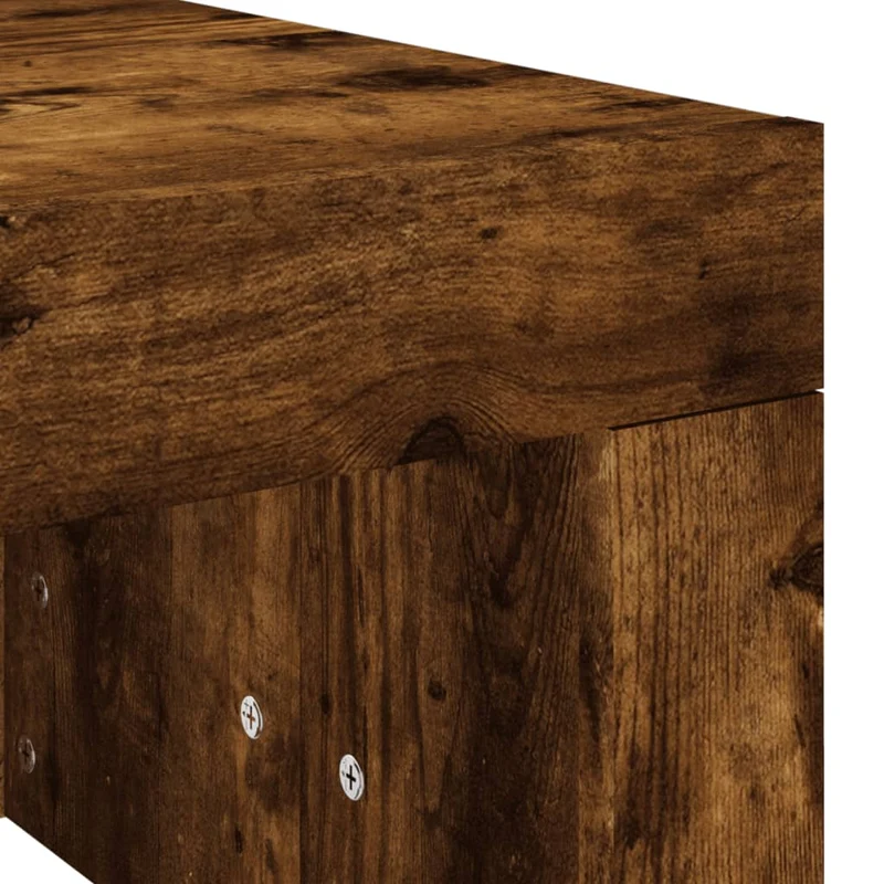 Table basse design moderne et contemporaine 102 x 50 x 36 cm bois d'ingénierie marron DEC038361