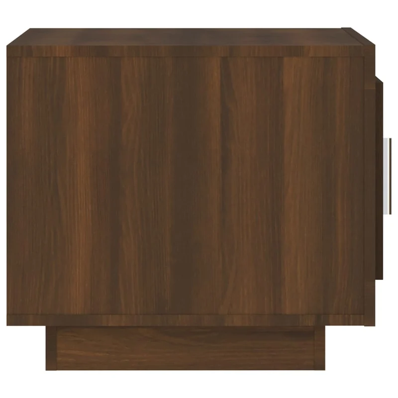 Table basse avec compartiment avec porte design moderne et contemporaine 51 x 50 x 45 cm bois d'ingénierie marron DEC038688