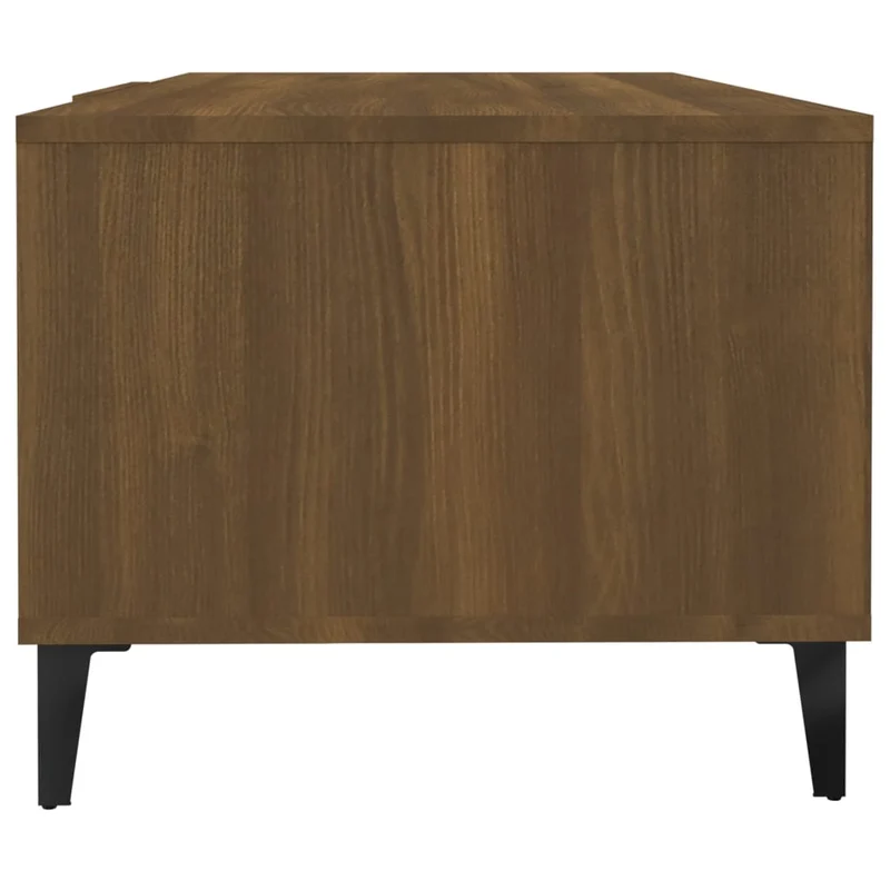 Table basse avec tiroir et compartiment design moderne et contemporaine 102 x 50 x 40 cm bois d'ingénierie marron DEC038632