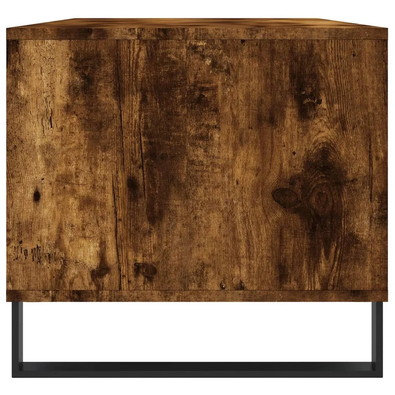 Table basse avec tiroir design moderne et contemporaine 90 x 49 x 45 cm bois d'ingénierie marron et métal DEC038510