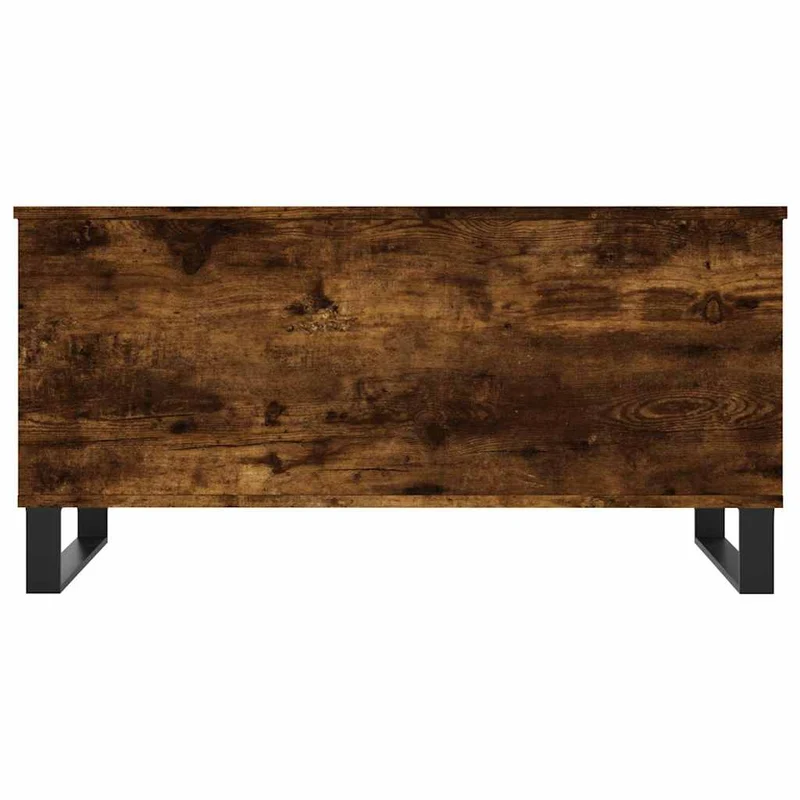 Table basse dessus relevable design moderne et contemporaine 90 x 44,5 x 45 cm bois d'ingénierie marron et métal DEC038505