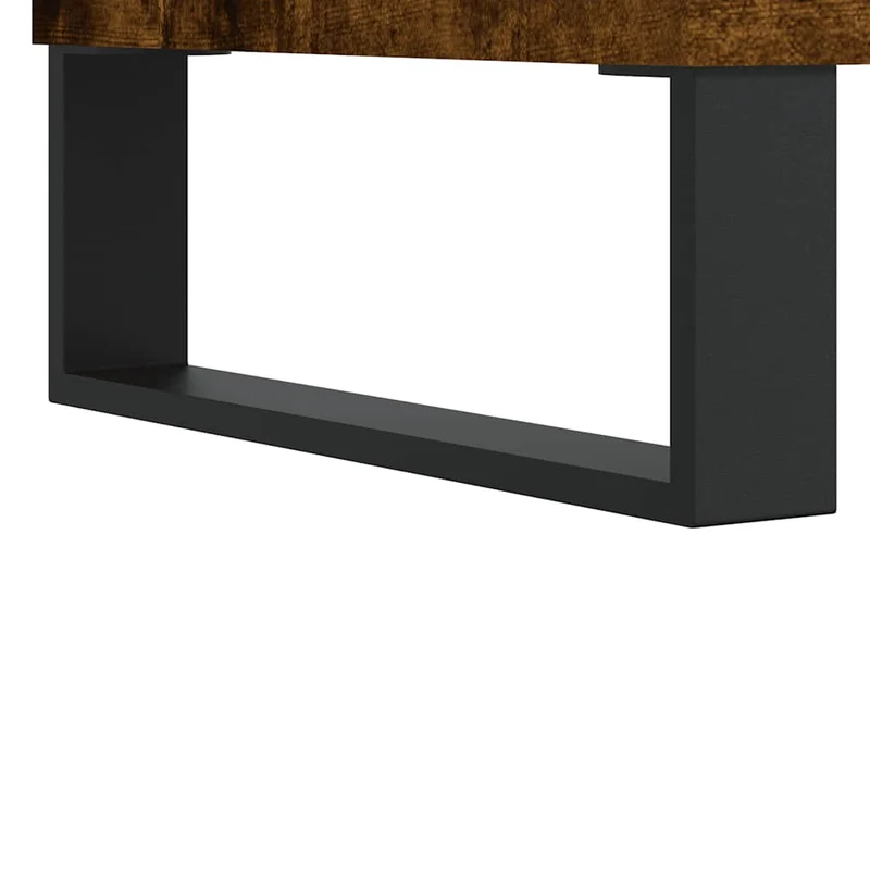 Table basse dessus relevable design moderne et contemporaine 90 x 44,5 x 45 cm bois d'ingénierie marron et métal DEC038505