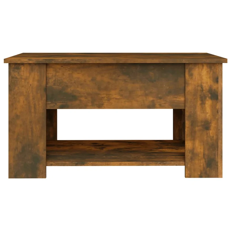 Table basse dessus relevable design moderne et contemporaine 79 x 49 x 41 cm bois d'ingénierie marron DEC038473