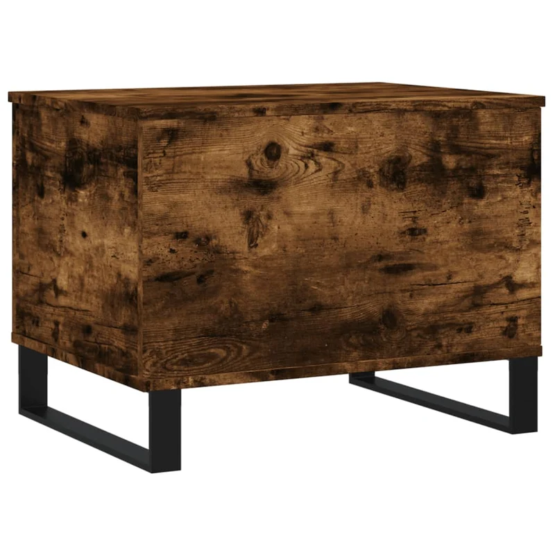 Table basse dessus relevable design moderne et contemporaine 60 x 44,5 x 45 cm bois d'ingénierie marron et métal DEC038443