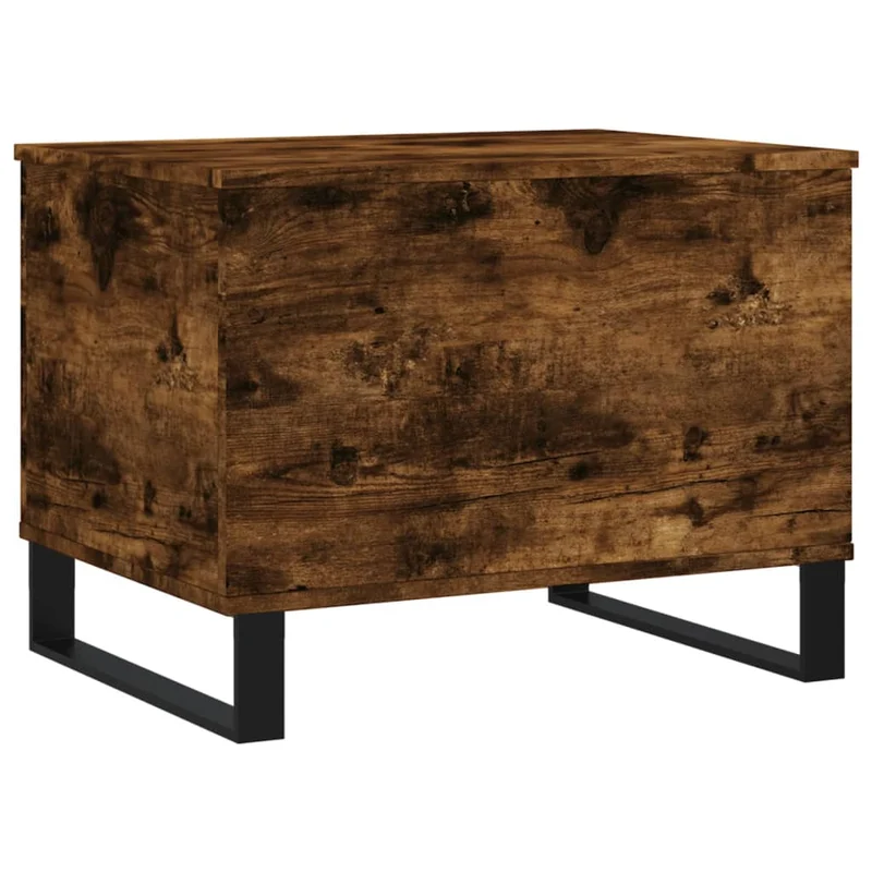 Table basse dessus relevable design moderne et contemporaine 60 x 44,5 x 45 cm bois d'ingénierie marron et métal DEC038443