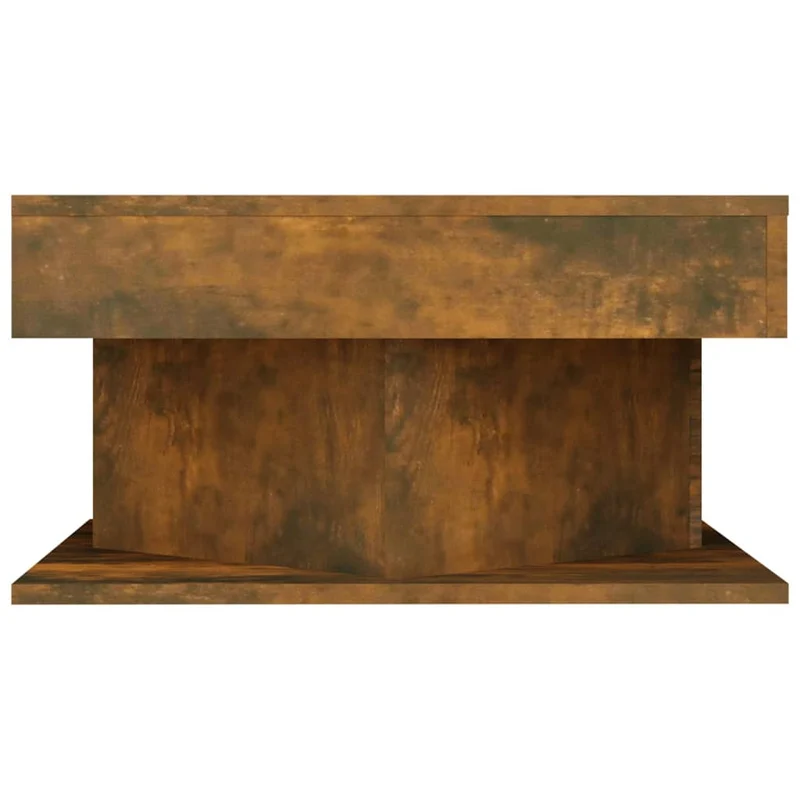 Table basse design moderne et contemporaine 57 x 57 x 30 cm bois d'ingénierie marron DEC038437