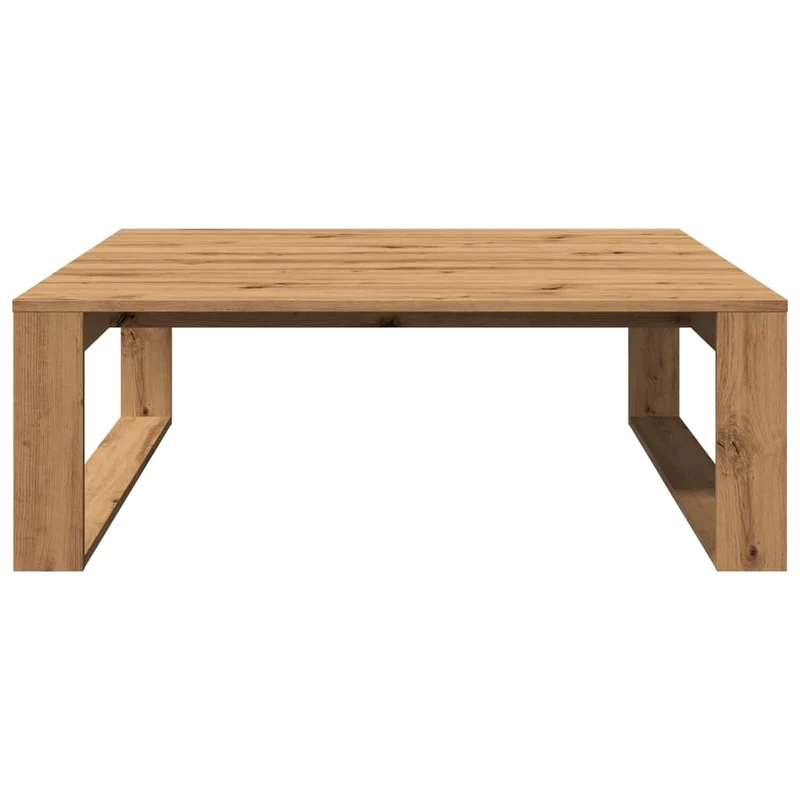 Table basse design moderne et contemporaine 100 x 100 x 35 cm bois d'ingénierie couleur chêne DEC038287