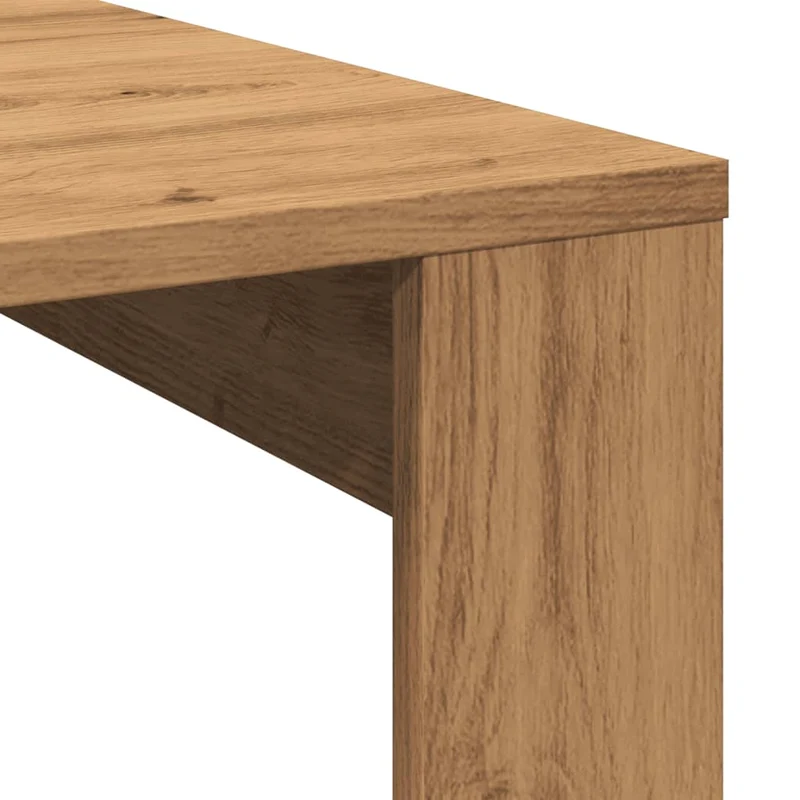 Table basse design moderne et contemporaine 100 x 100 x 35 cm bois d'ingénierie couleur chêne DEC038287