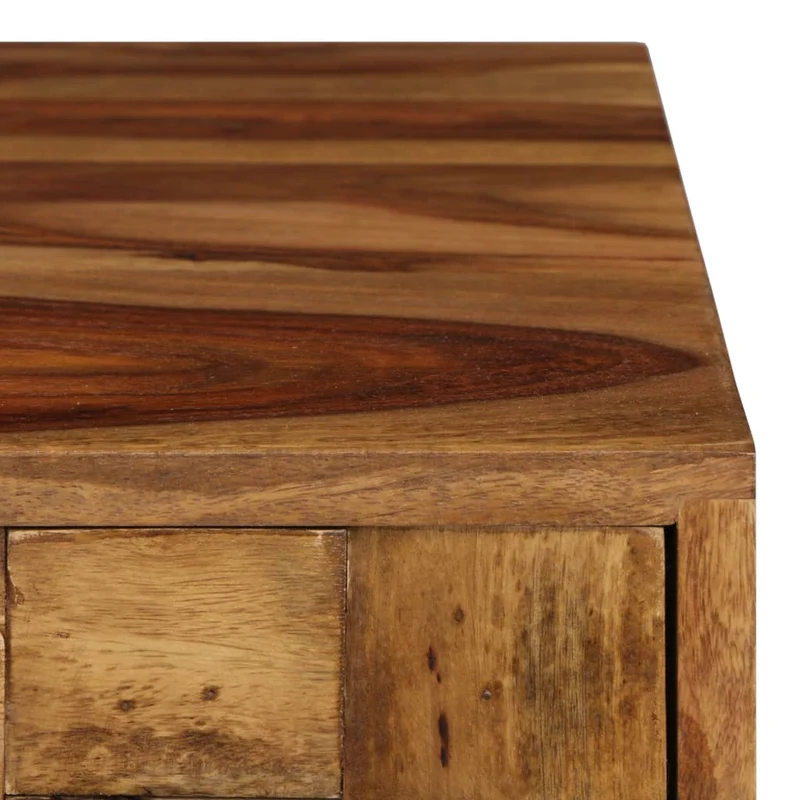 Table basse avec 1 compartiment de rangement et 1 tiroir design moderne et contemporaine 110 x 50 x 37 cm bois marron DEC038272