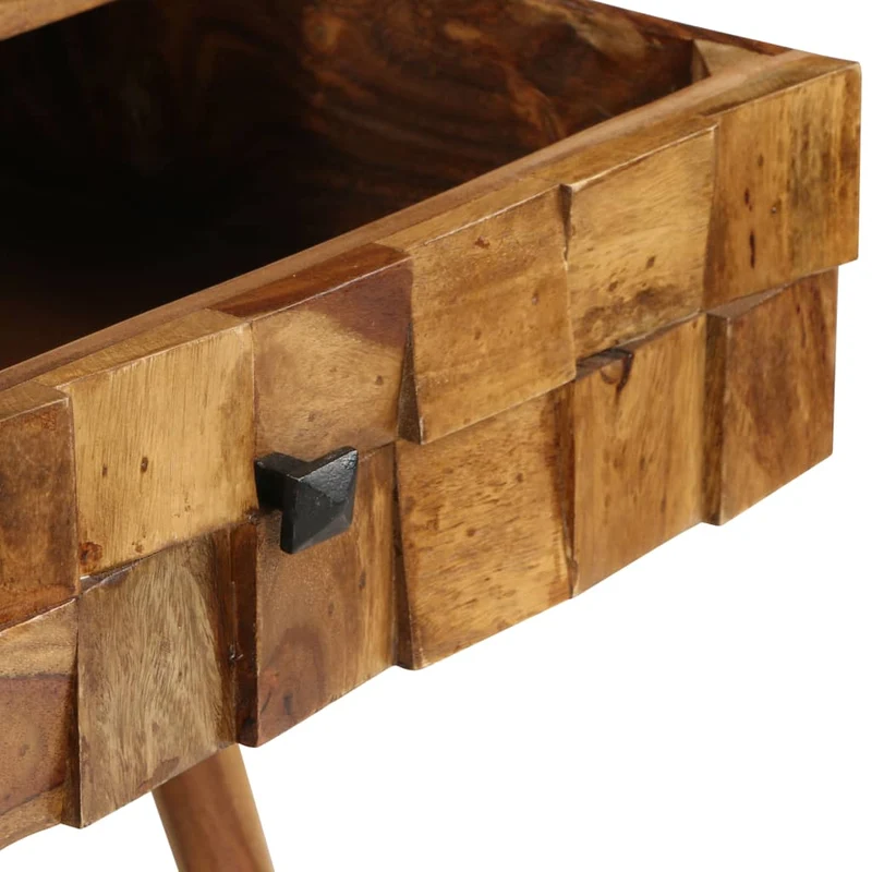 Table basse avec 1 compartiment de rangement et 1 tiroir design moderne et contemporaine 110 x 50 x 37 cm bois marron DEC038272