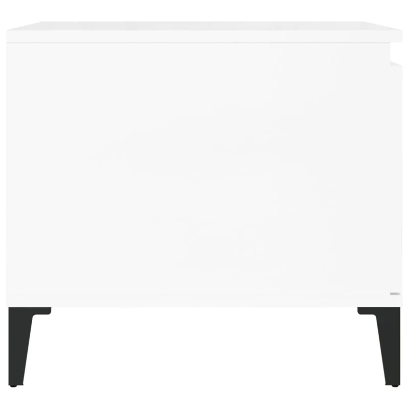 Table basse design moderne et contemporaine 100 x 50 x 45 cm bois d'ingénierie blanc brillant DEC038048