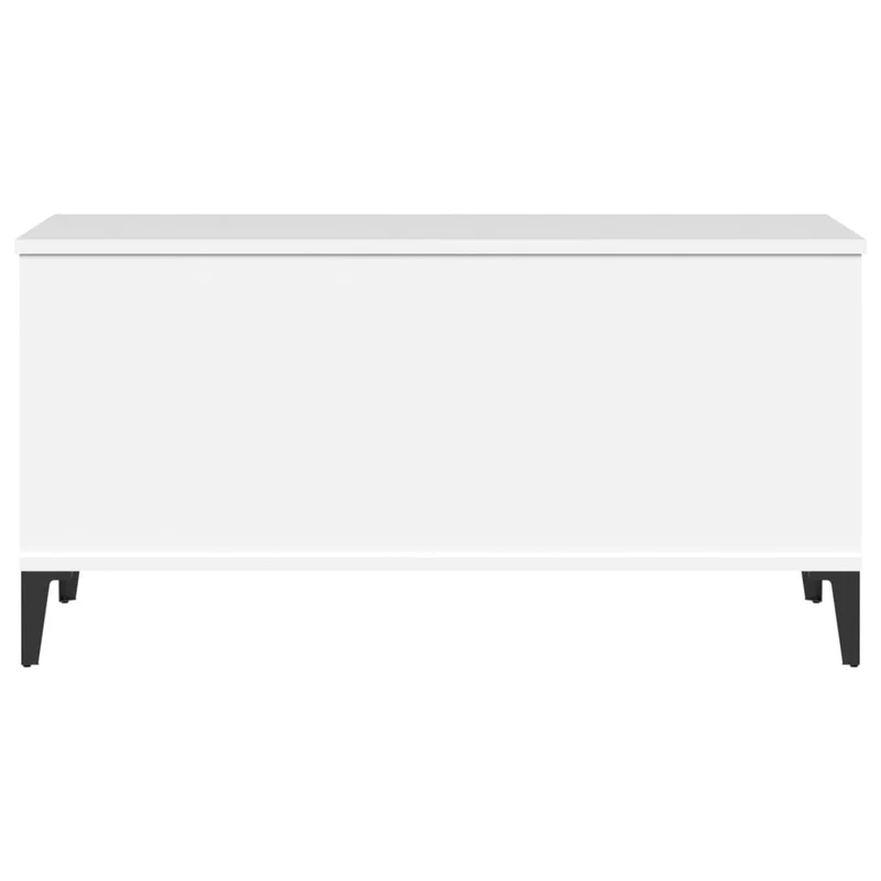 Table basse plateau relevable design moderne et contemporaine 90 x 44,5 x 45 cm bois d'ingénierie blanc DEC037984