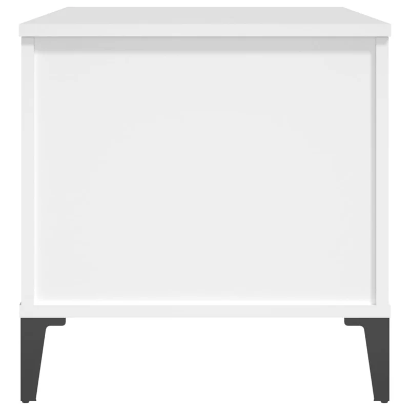 Table basse plateau relevable design moderne et contemporaine 90 x 44,5 x 45 cm bois d'ingénierie blanc DEC037984