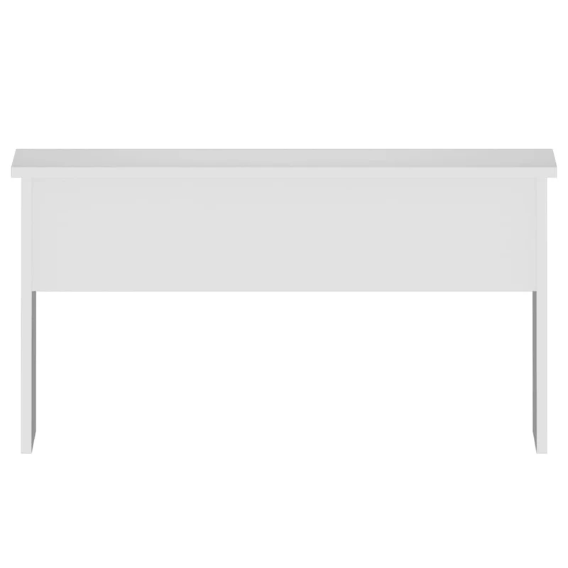 Table basse plateau relevable design moderne et contemporaine 80 x 50,5 x 41,5 cm bois d'ingénierie blanc DEC037949