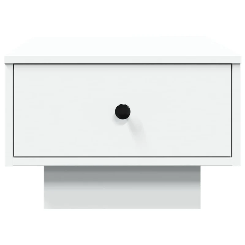 Table basse avec tiroir design moderne et contemporaine 60 x 45 x 31 cm bois d'ingénierie blanc DEC037911