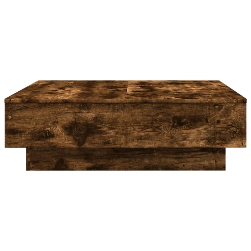 Table basse avec tiroirs design moderne et contemporaine 90 x 90 x 28 cm bois d'ingénierie marron DEC038559