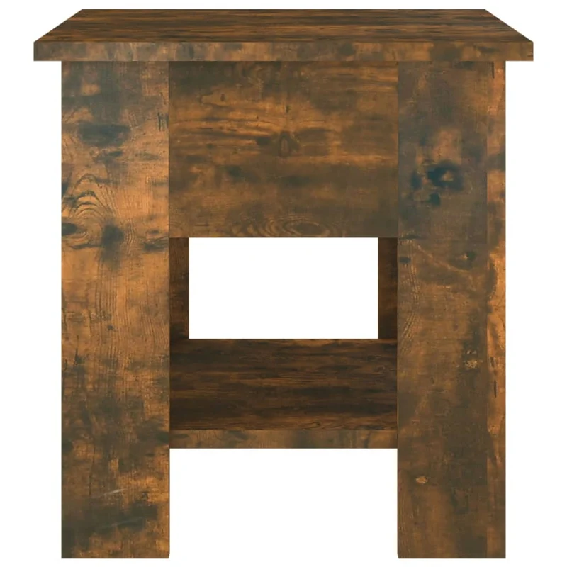 Table de chevet table d'appoint moderne et contemporaine 40 x 40 x 42 cm bois d'ingénierie marron DEC038396
