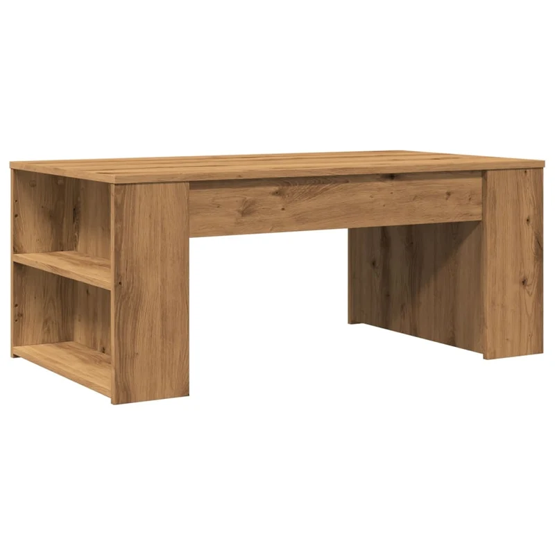 Table basse design moderne et contemporaine artisanal 102 x 55 x 42 cm bois d'ingénierie marron DEC038292