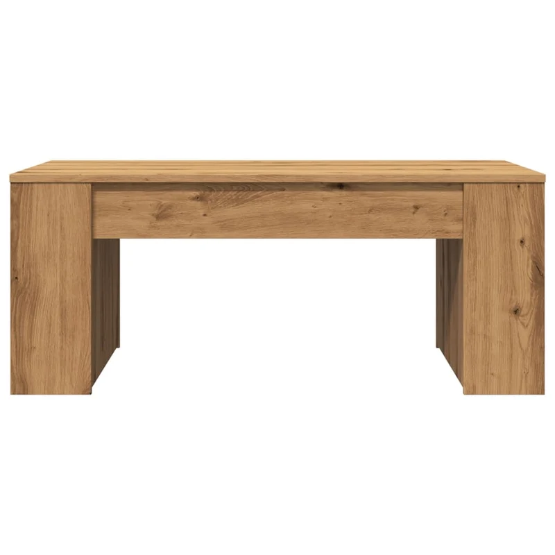 Table basse design moderne et contemporaine artisanal 102 x 55 x 42 cm bois d'ingénierie marron DEC038292
